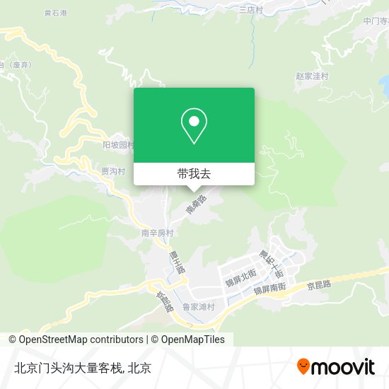 北京门头沟大量客栈地图