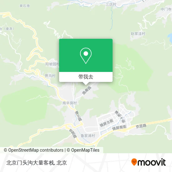 北京门头沟大量客栈地图