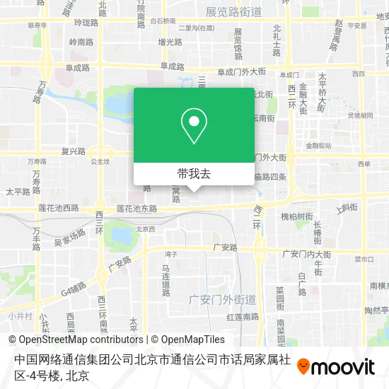 中国网络通信集团公司北京市通信公司市话局家属社区-4号楼地图