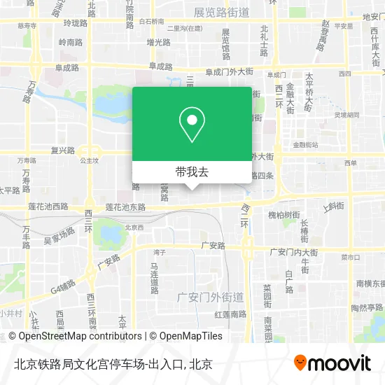 北京铁路局文化宫停车场-出入口地图