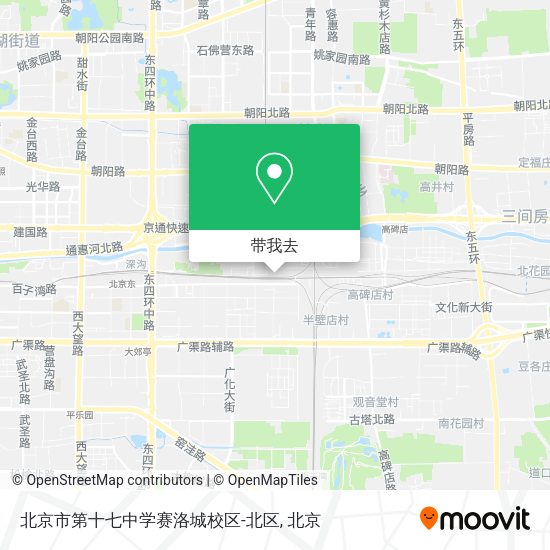 北京市第十七中学赛洛城校区-北区地图