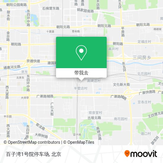 百子湾1号院停车场地图