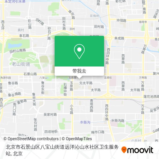 北京市石景山区八宝山街道远洋沁山水社区卫生服务站地图