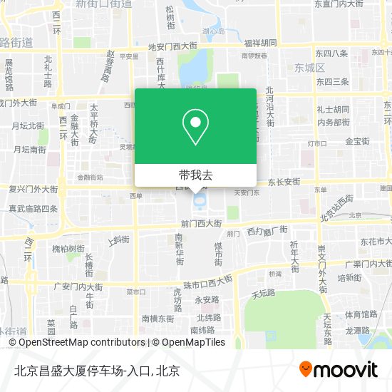 北京昌盛大厦停车场-入口地图