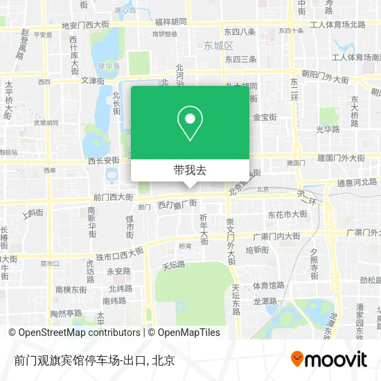 前门观旗宾馆停车场-出口地图