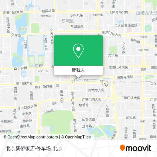 北京新侨饭店-停车场地图
