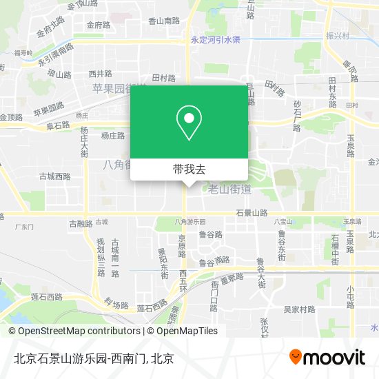 北京石景山游乐园-西南门地图