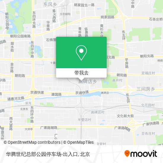 华腾世纪总部公园停车场-出入口地图