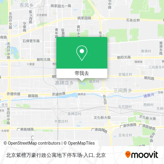 北京紫檀万豪行政公寓地下停车场-入口地图