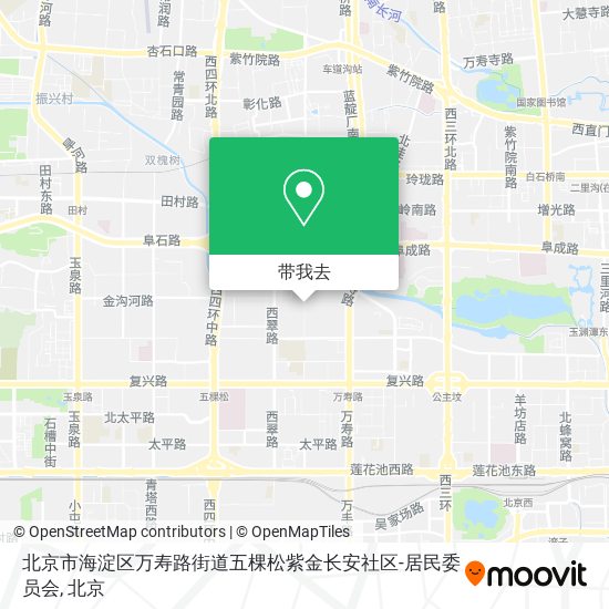 北京市海淀区万寿路街道五棵松紫金长安社区-居民委员会地图