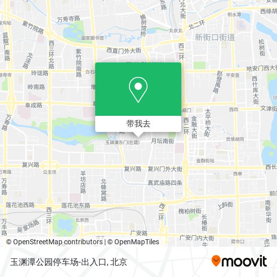 玉渊潭公园停车场-出入口地图