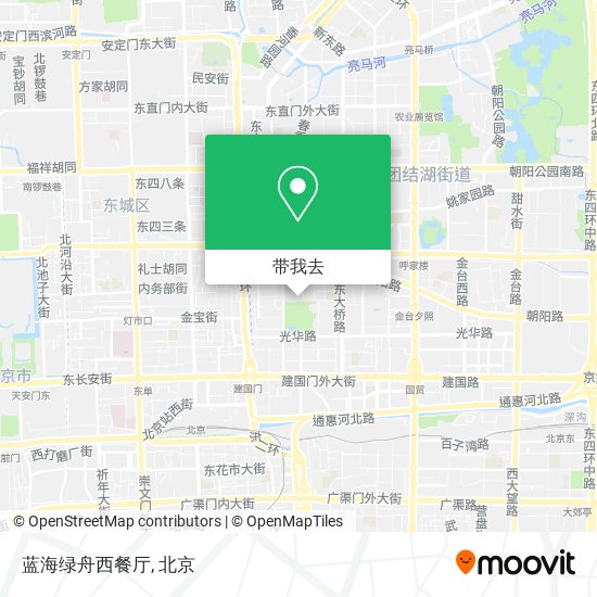 蓝海绿舟西餐厅地图