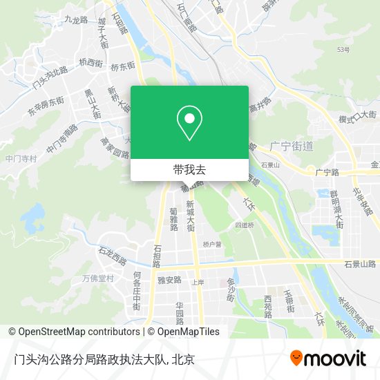门头沟公路分局路政执法大队地图