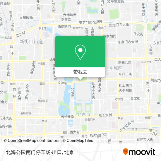北海公园南门停车场-出口地图