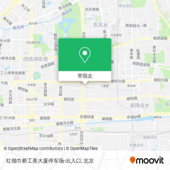 红领巾桥工美大厦停车场-出入口地图