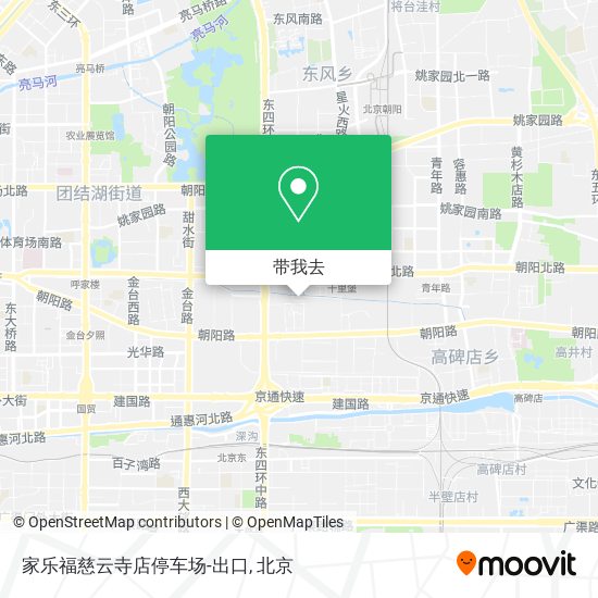 家乐福慈云寺店停车场-出口地图