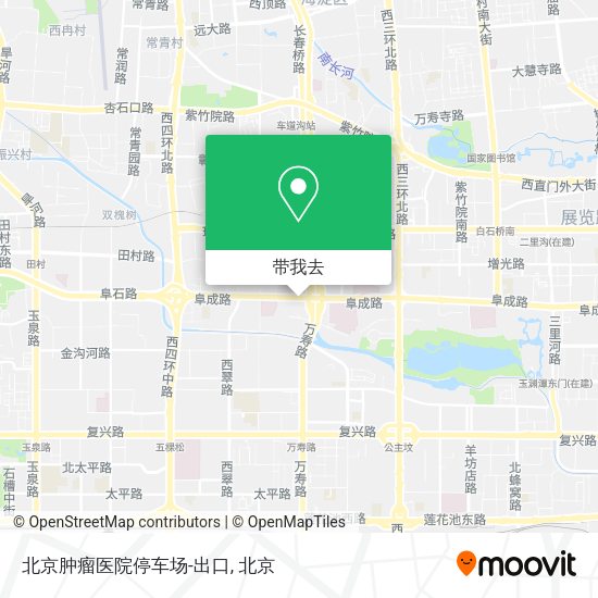 北京肿瘤医院停车场-出口地图