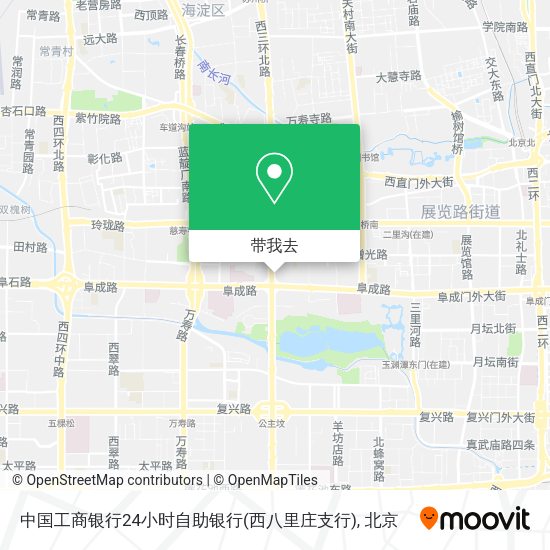 中国工商银行24小时自助银行(西八里庄支行)地图