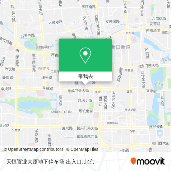 天恒置业大厦地下停车场-出入口地图