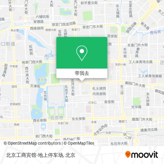 北京工商宾馆-地上停车场地图