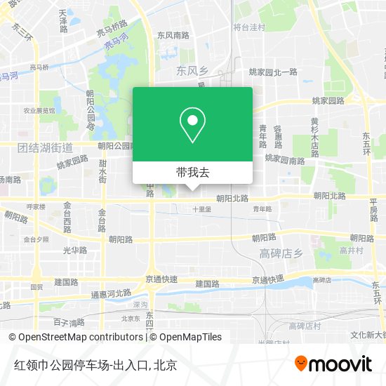 红领巾公园停车场-出入口地图
