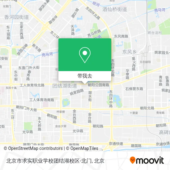 北京市求实职业学校团结湖校区-北门地图