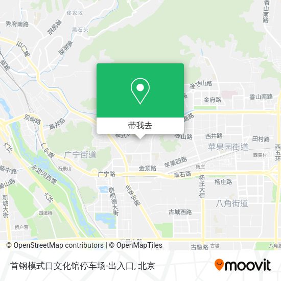 首钢模式口文化馆停车场-出入口地图