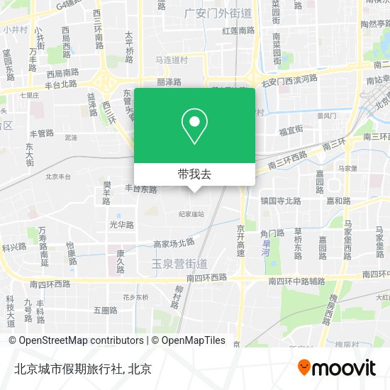 北京城市假期旅行社地图
