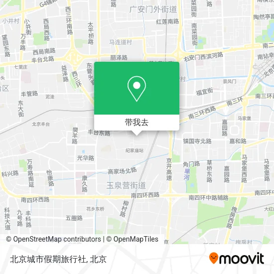 北京城市假期旅行社地图