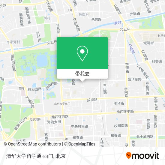 清华大学留学通-西门地图
