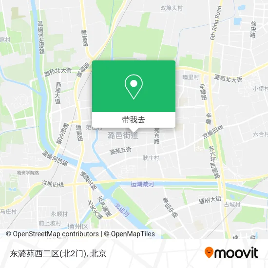 东潞苑西二区(北2门)地图