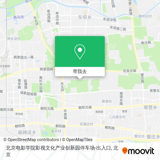 北京电影学院影视文化产业创新园停车场-出入口地图