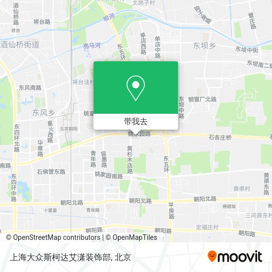 上海大众斯柯达艾潇装饰部地图