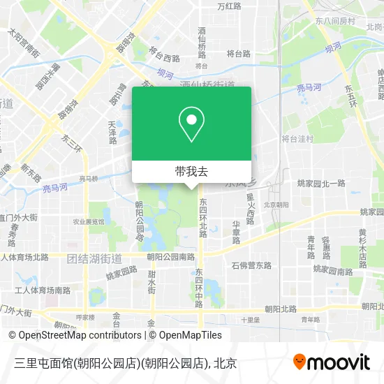 三里屯面馆(朝阳公园店)(朝阳公园店)地图