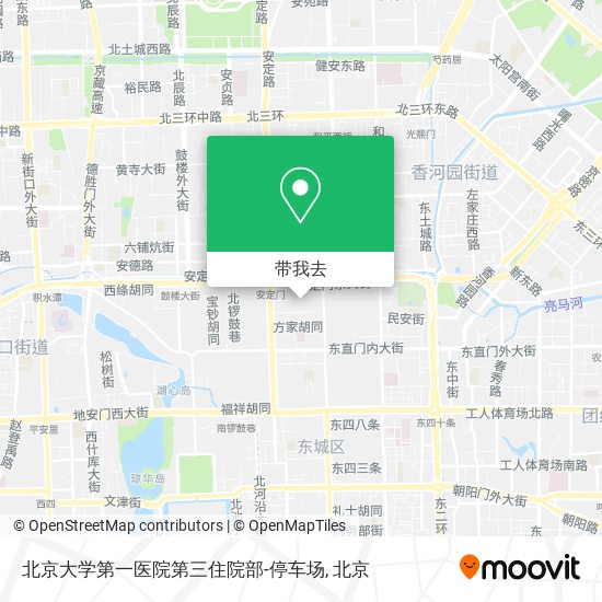 北京大学第一医院第三住院部-停车场地图