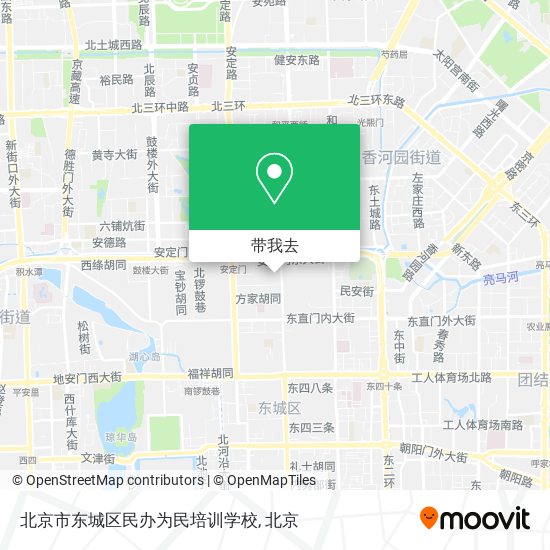 北京市东城区民办为民培训学校地图