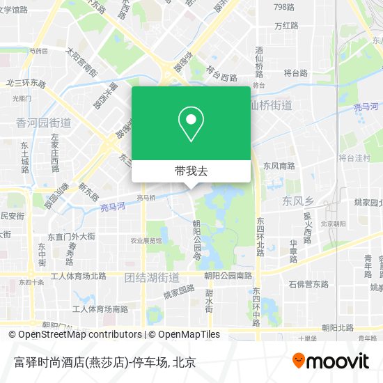 富驿时尚酒店(燕莎店)-停车场地图