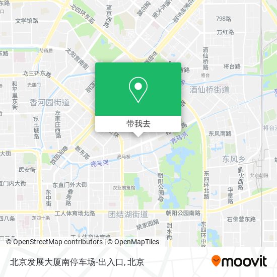 北京发展大厦南停车场-出入口地图