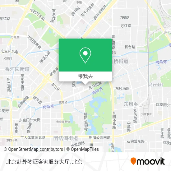 北京赴外签证咨询服务大厅地图