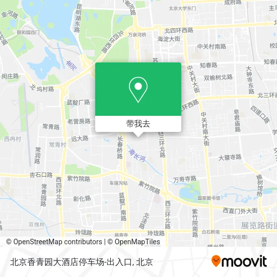 北京香青园大酒店停车场-出入口地图
