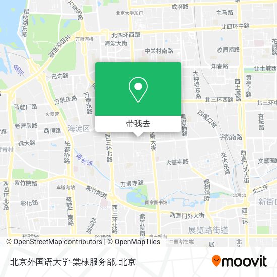 北京外国语大学-棠棣服务部地图