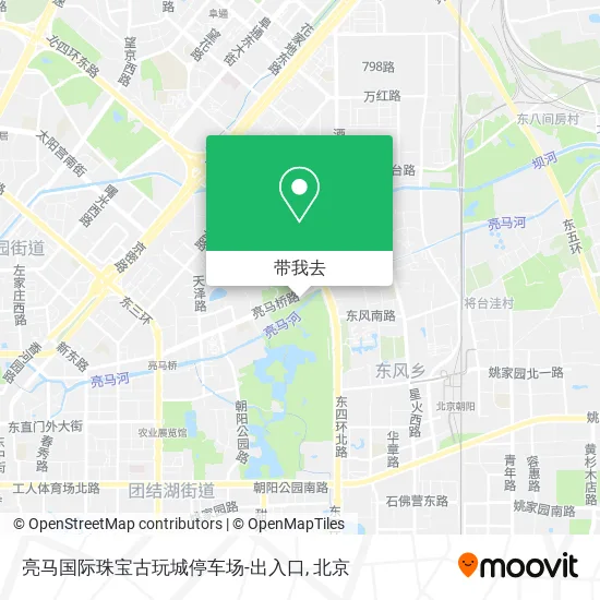 亮马国际珠宝古玩城停车场-出入口地图