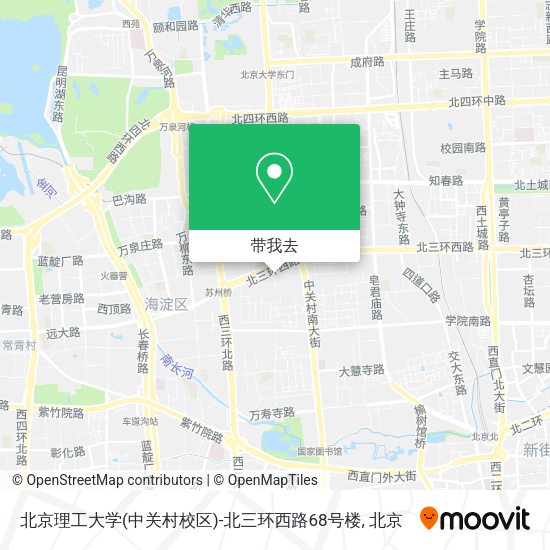 北京理工大学(中关村校区)-北三环西路68号楼地图