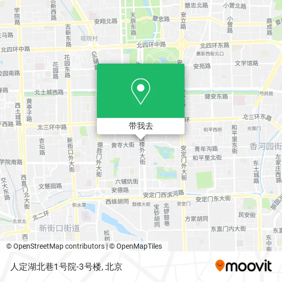 人定湖北巷1号院-3号楼地图