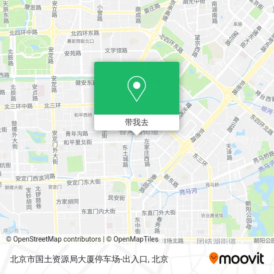 北京市国土资源局大厦停车场-出入口地图