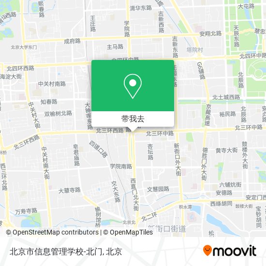 北京市信息管理学校-北门地图