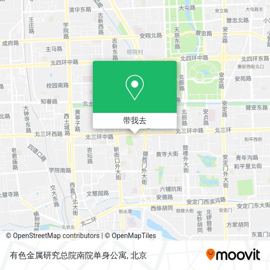 有色金属研究总院南院单身公寓地图