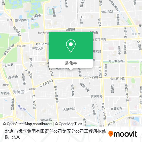 北京市燃气集团有限责任公司第五分公司工程所抢修队地图