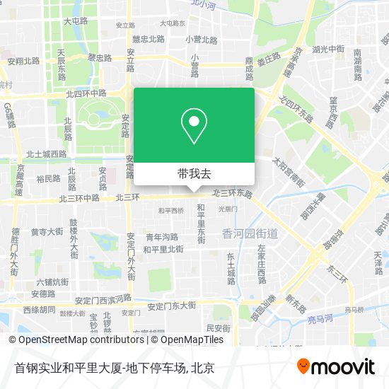 首钢实业和平里大厦-地下停车场地图