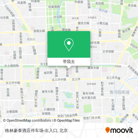 格林豪泰酒店停车场-出入口地图